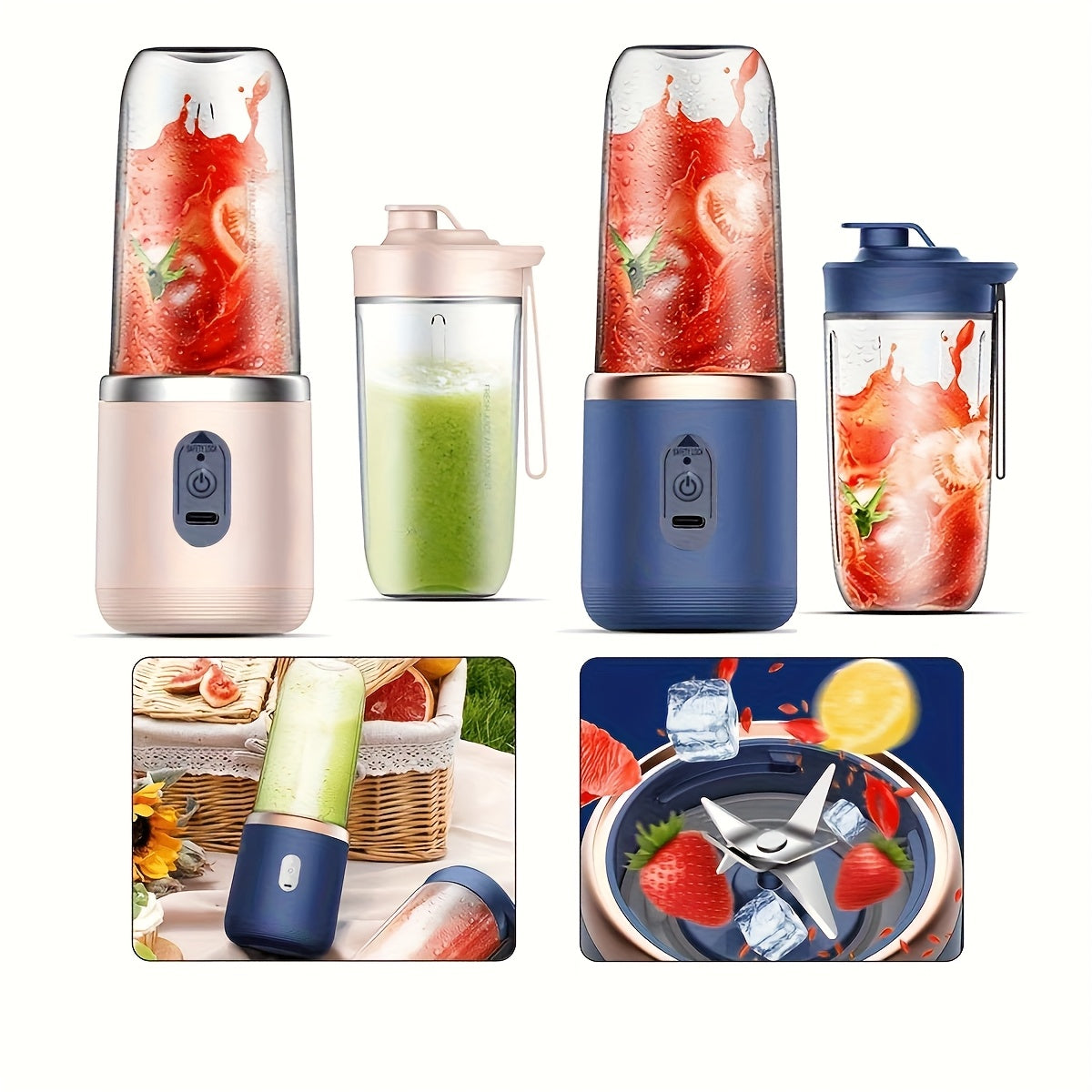 Portable 2-in-1 Blender and Juicer