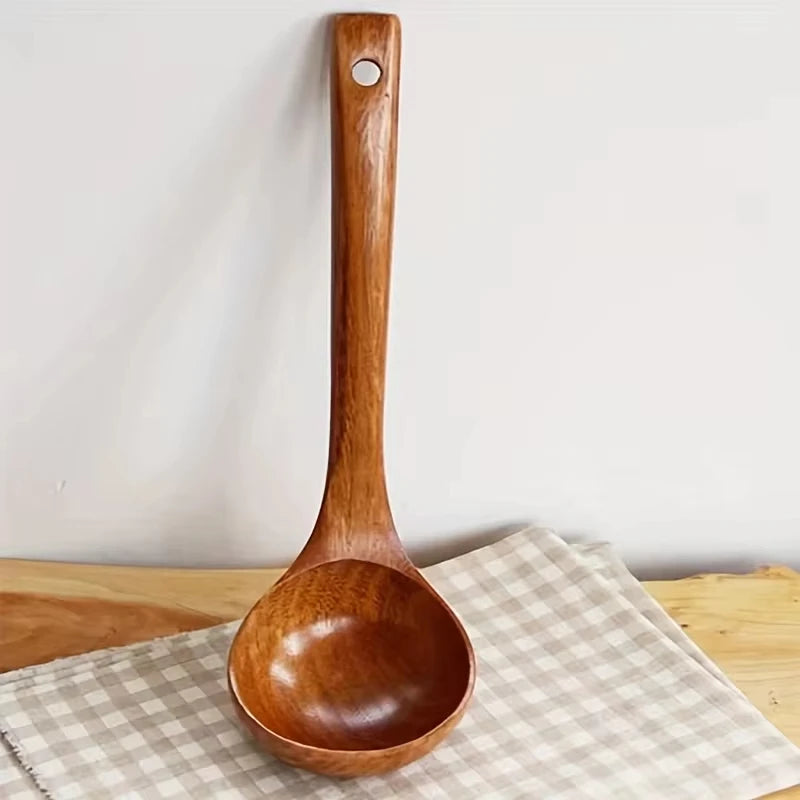 houten soep opscheplepel
