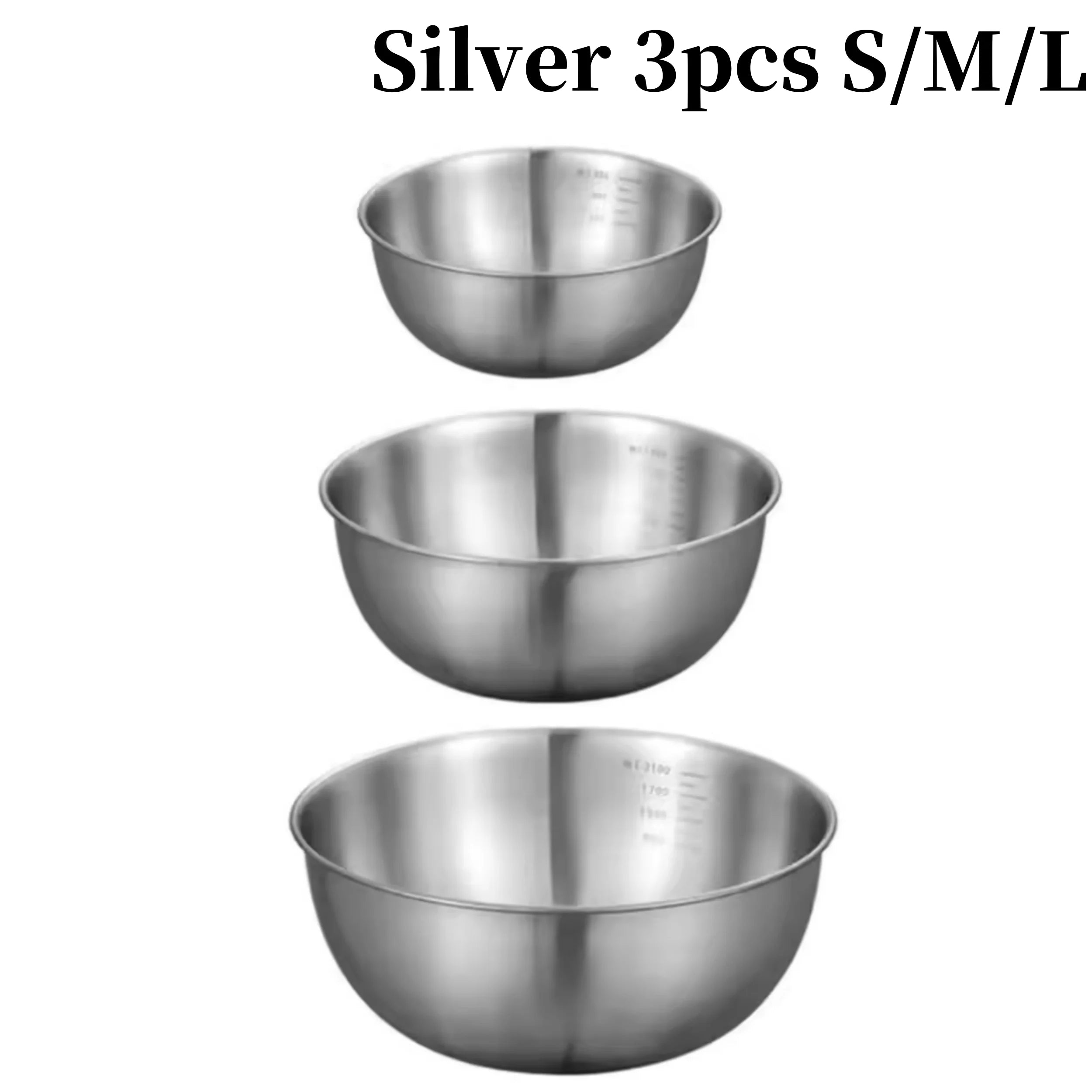 17/19/22CM Stainless Steel schalen in goud en zilver