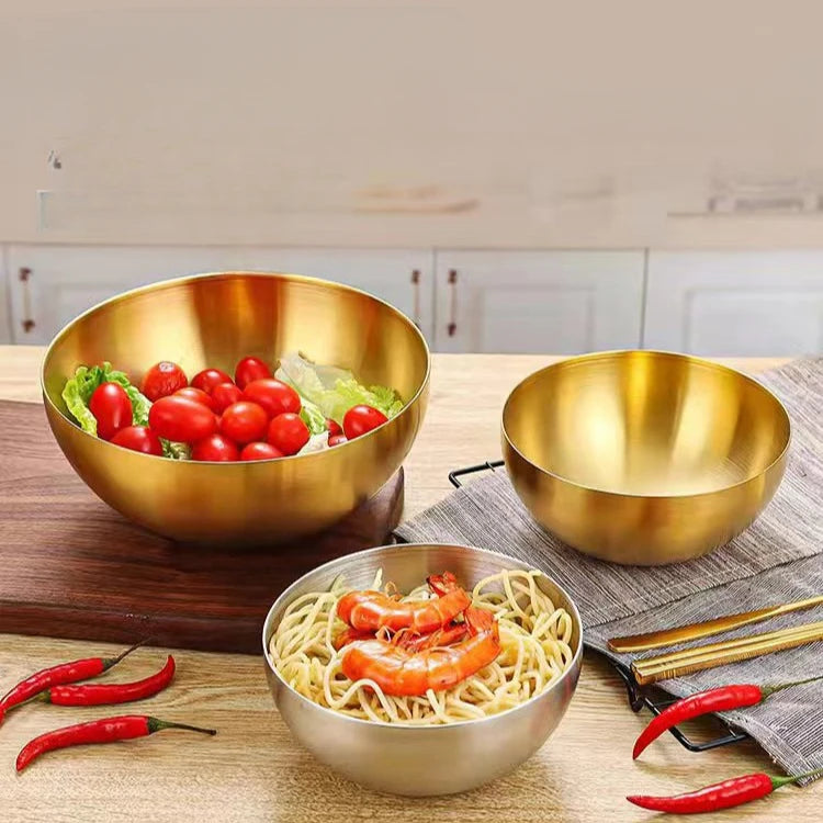 grote stainless steel gouden schaal