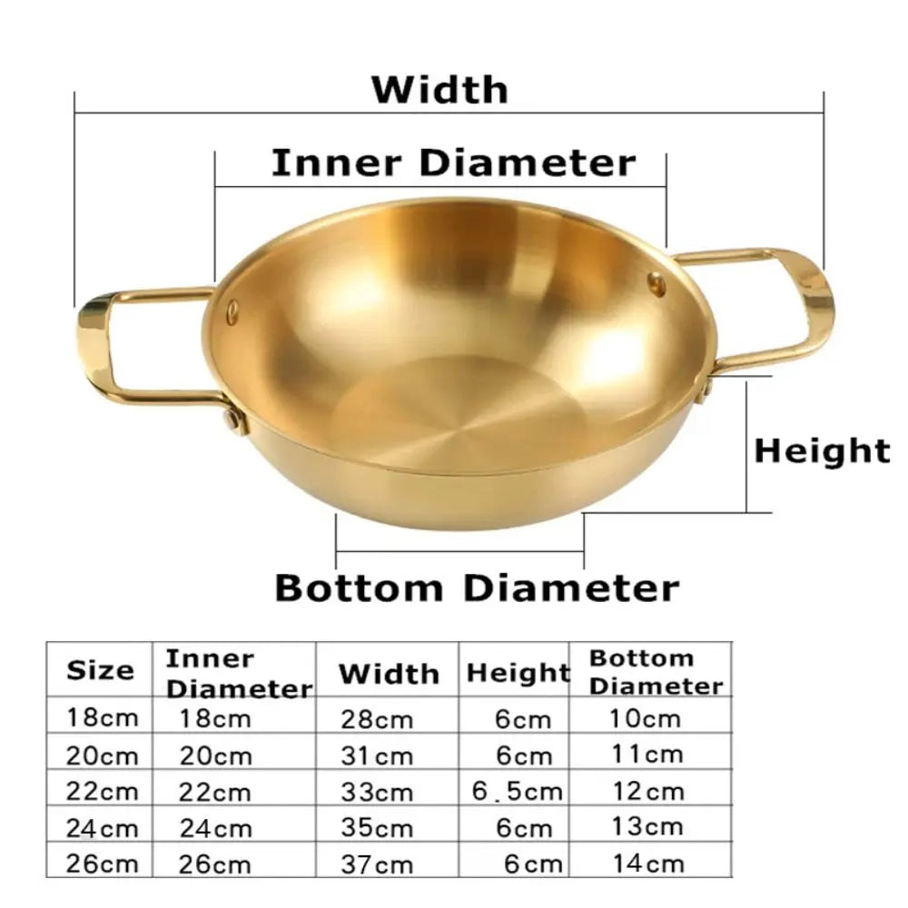stainless steel gouden of zilveren pan