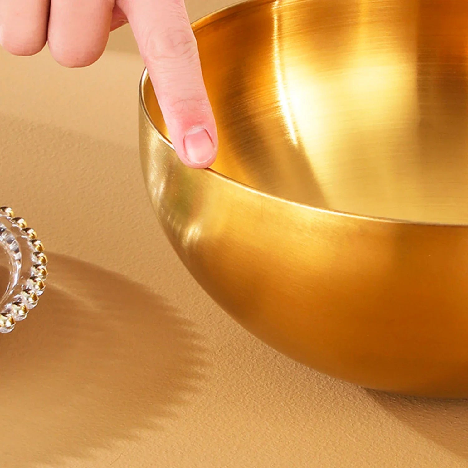 grote stainless steel gouden schaal