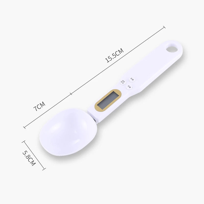 lepel met digitale weegschaal