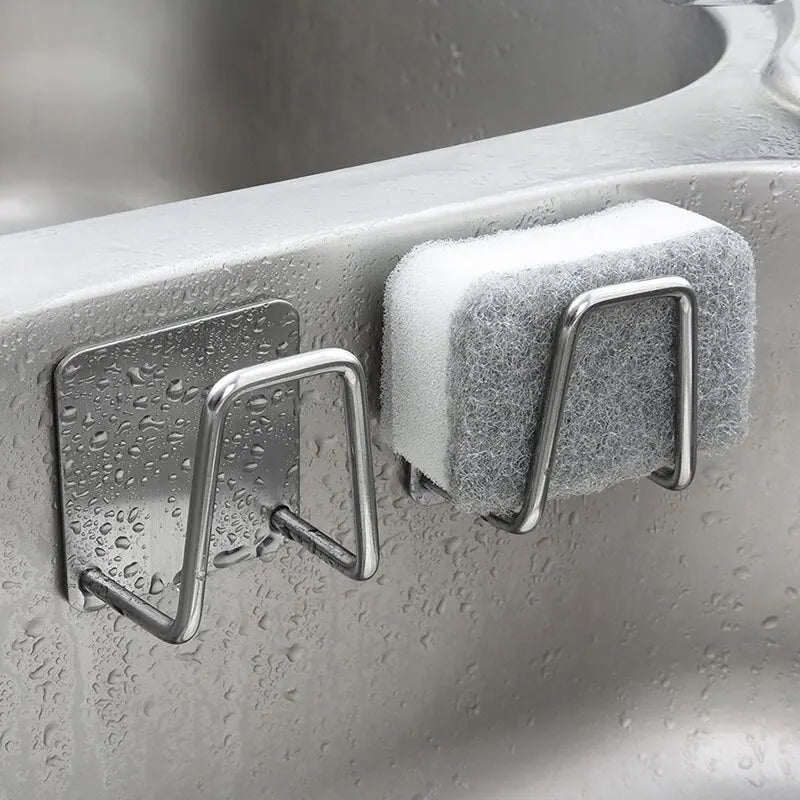stainless steel sponsje houder