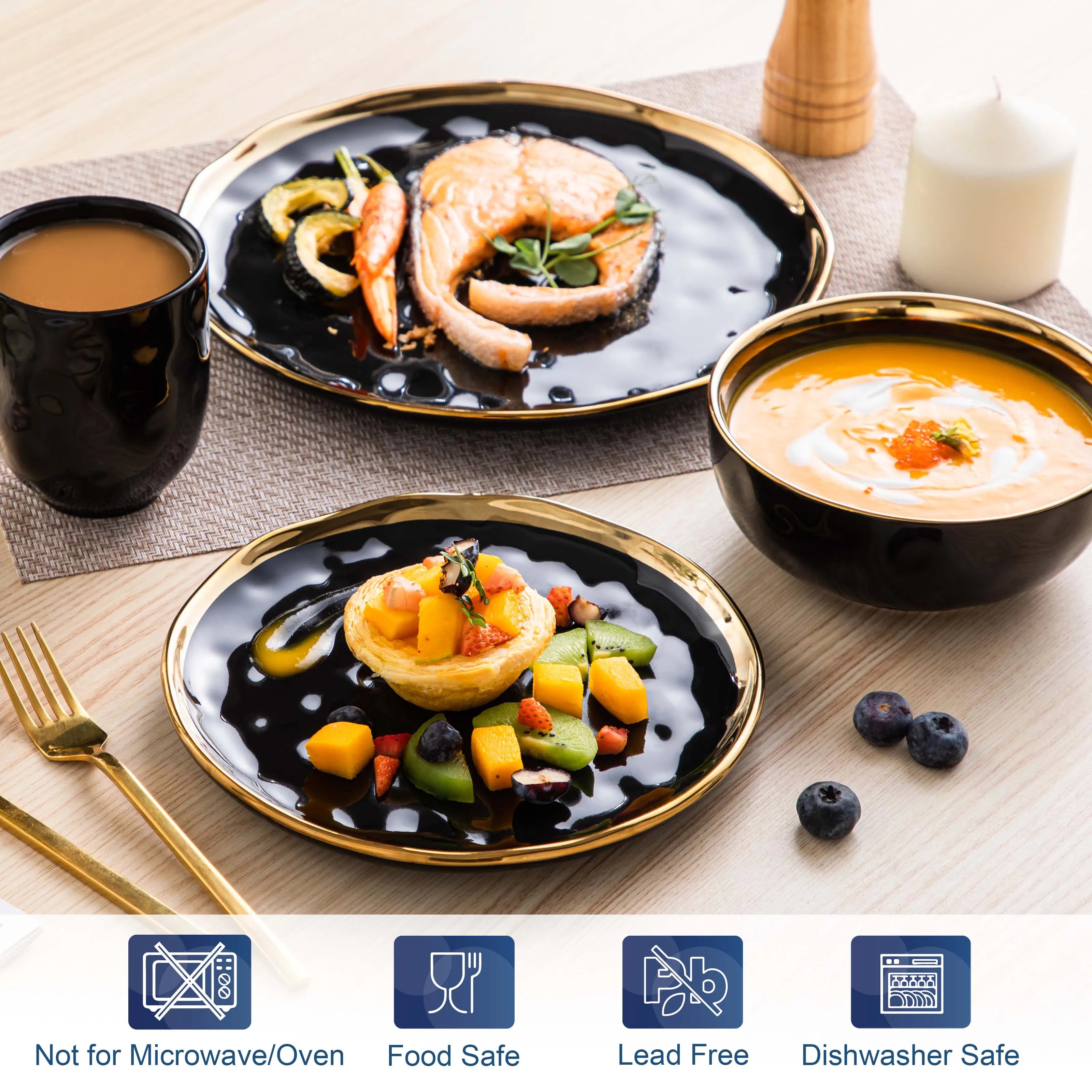 black china set