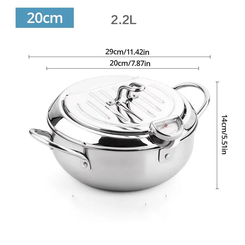 stainless steel frituur pan
