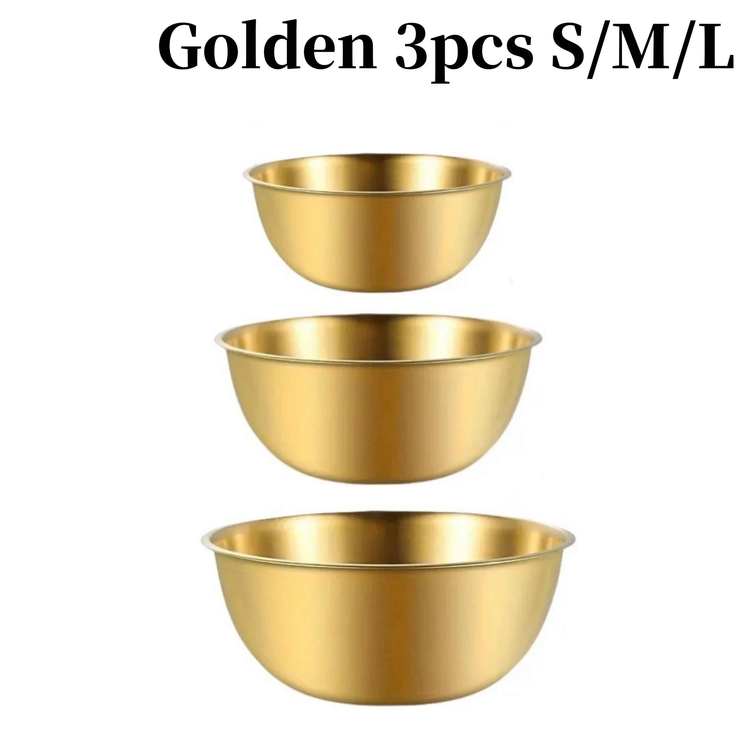 17/19/22CM Stainless Steel schalen in goud en zilver