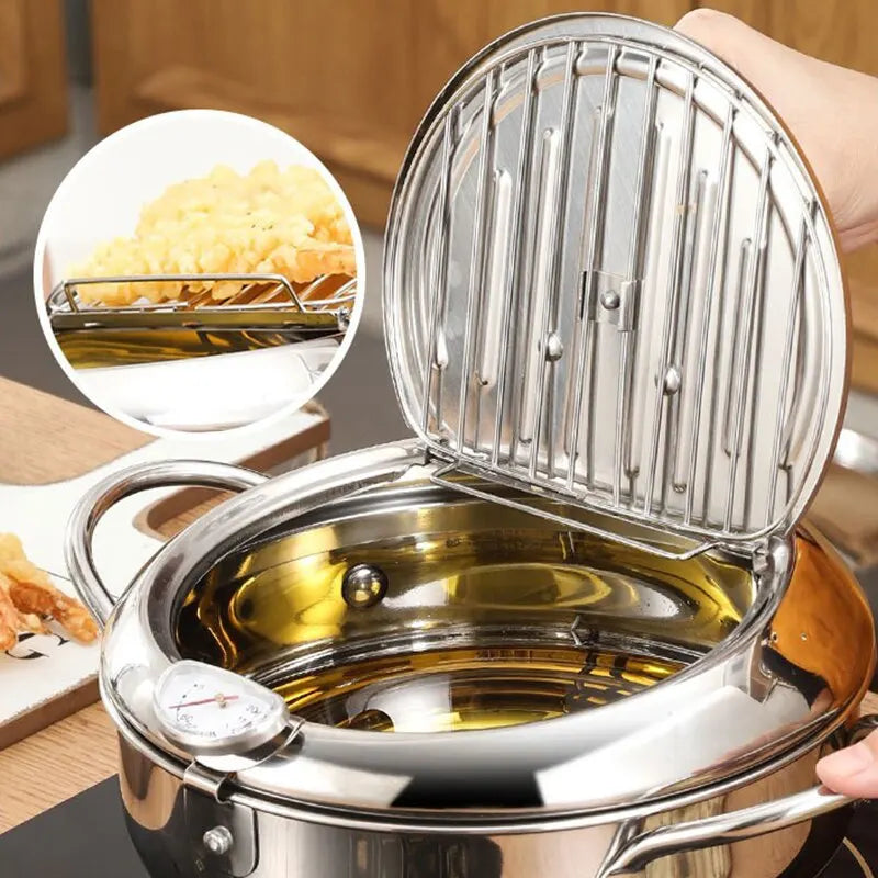 stainless steel frituur pan
