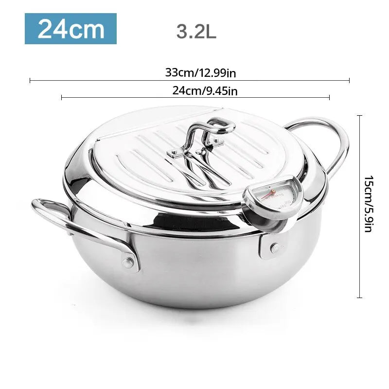 stainless steel frituur pan