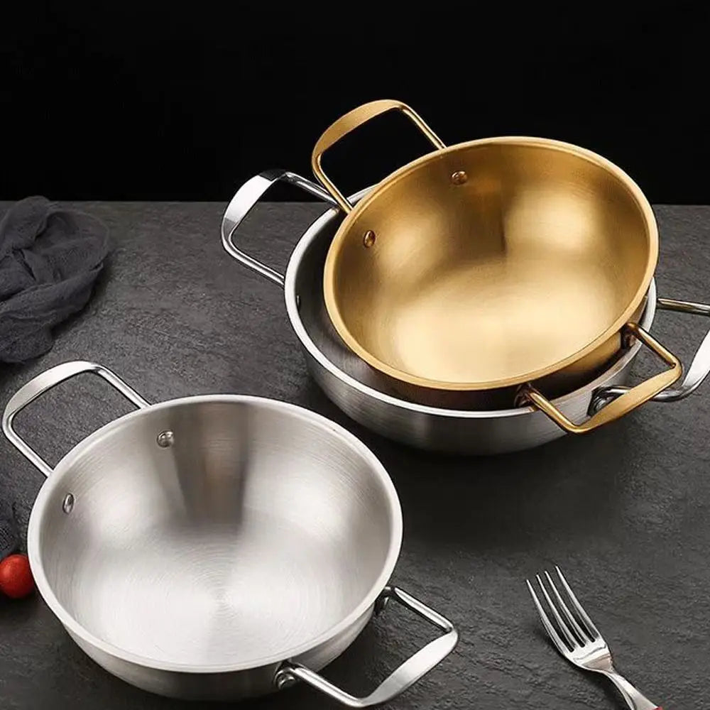 stainless steel gouden of zilveren pan