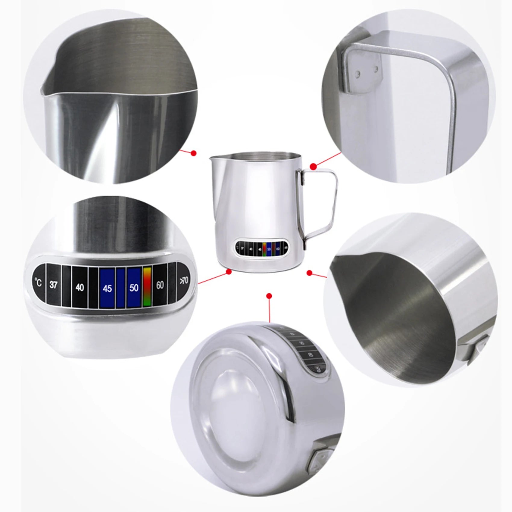 melk kannetje met thermometer